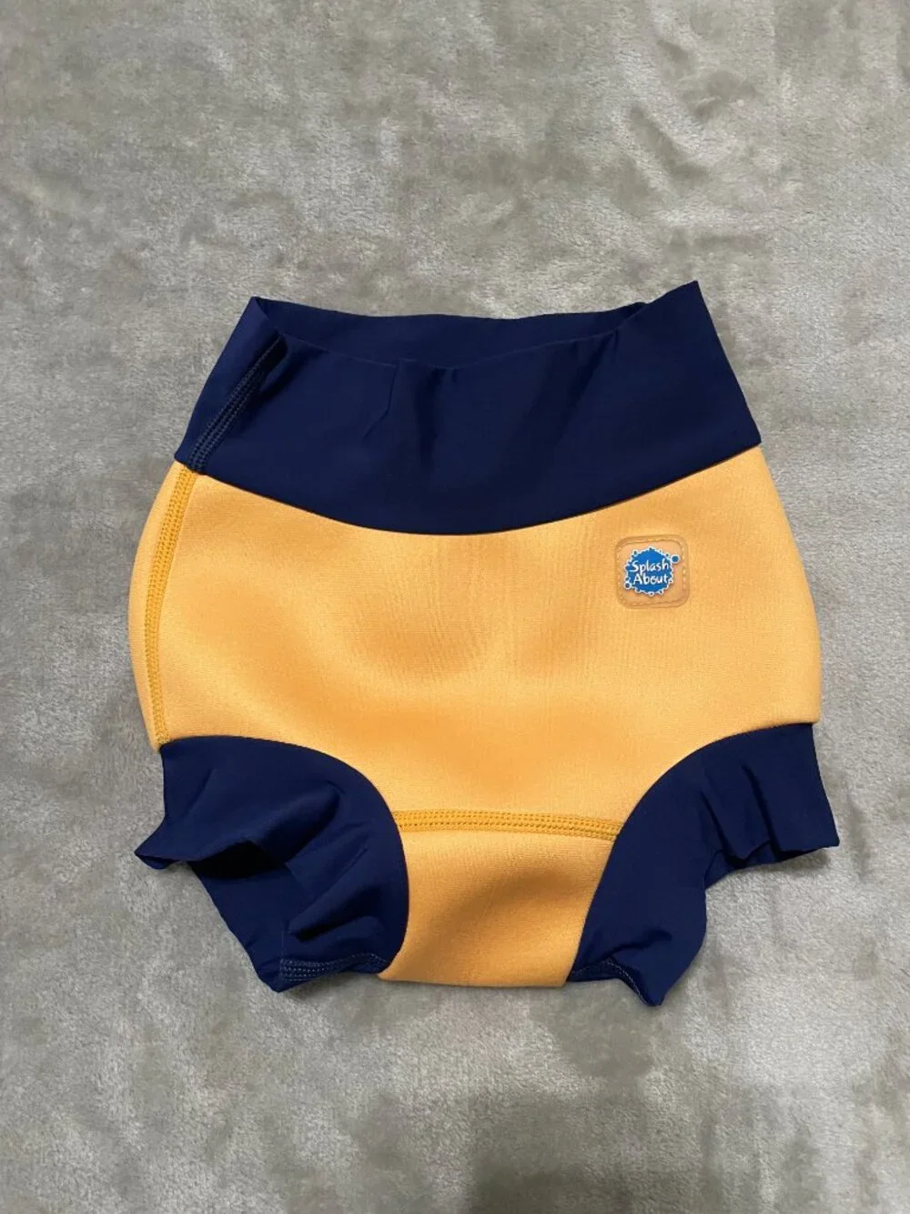 Splash About Happy Nappy Reusable Swim Diaper Navy & Yellow Size 1-2yr & 2-3Yr